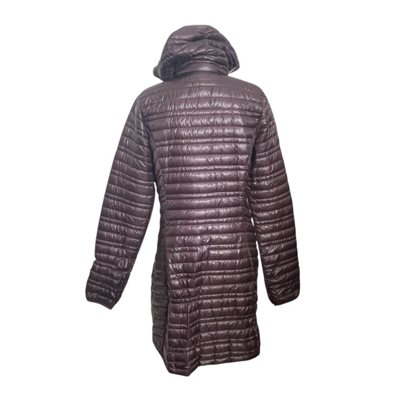 Patagonia Ultralight Fiona Parka Women’s Medium Maroon Hooded Lightweight Warm - Picture 4 of 11